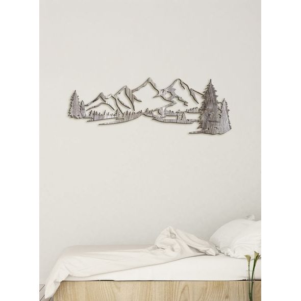 Dřevěná dekorace na zeď MOUNTAINS