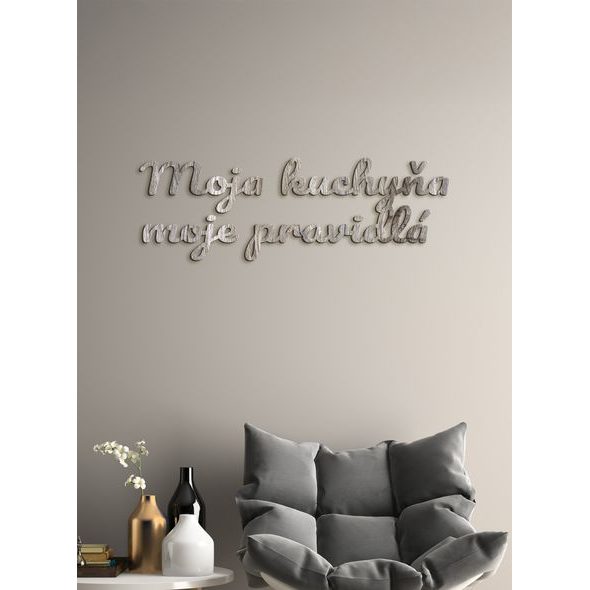 Drevený nápis "Moja kuchyňa moje pravidlá"