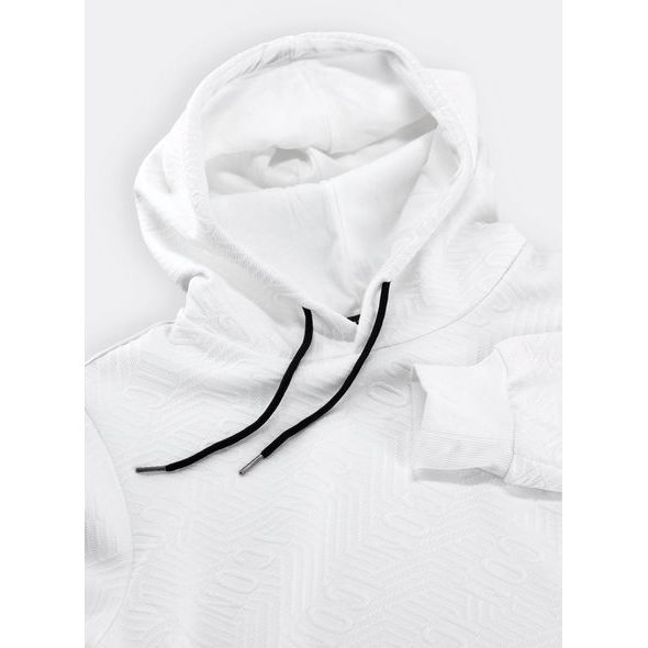 Pánská vzorovaná mikina bílá