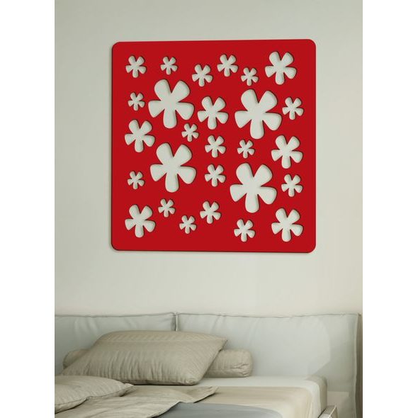 Dřevěná dekorace Květiny