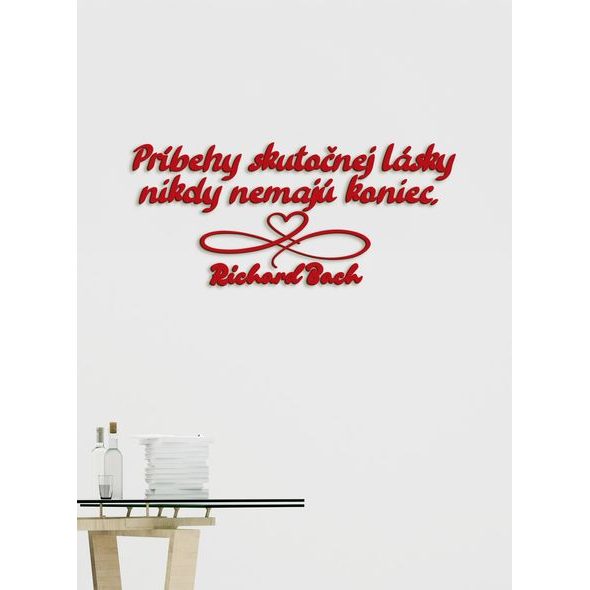 Drevený citát "Príbehy skutočnej lásky"