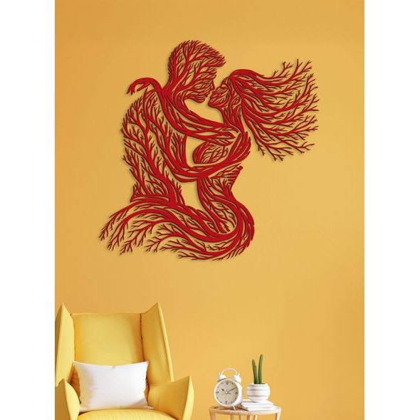 Drevená dekorácia Zamilovaný pár