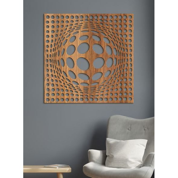 Dřevěný obraz 3D iluze