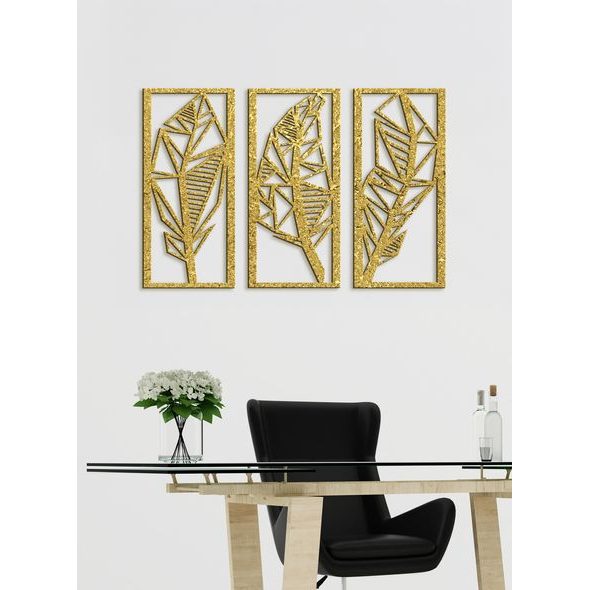 Třídílný obraz 3D listu