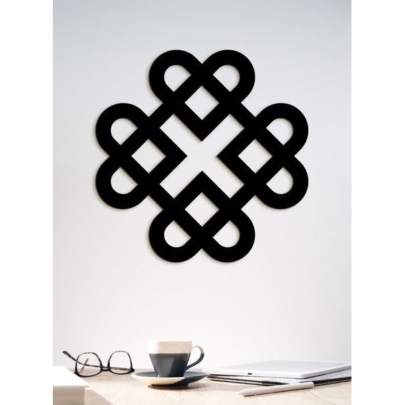 Drevená dekorácia Srdcia z keltského uzla