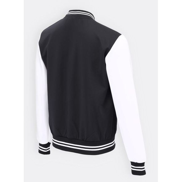 Pánska bejsbalová mikina čierno-biela