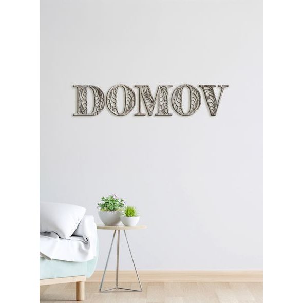 Drevený nápis "DOMOV"