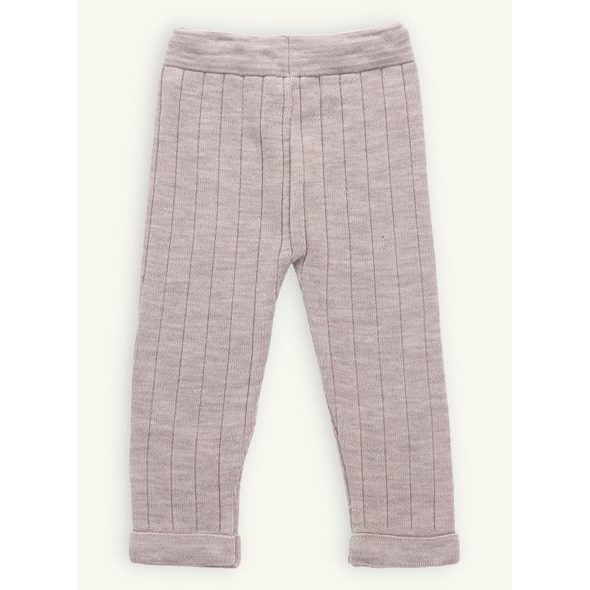 Dětské pletené tepláky PÁSEK béžové