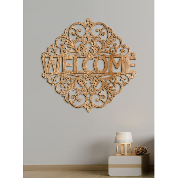 Drevený nápis "WELCOME"