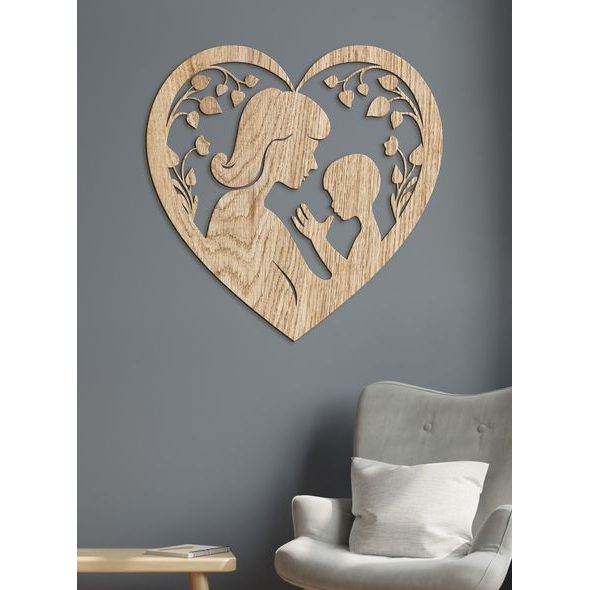 Dřevěný obraz Matka a dítě