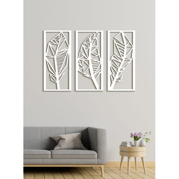 Třídílný obraz 3D listu