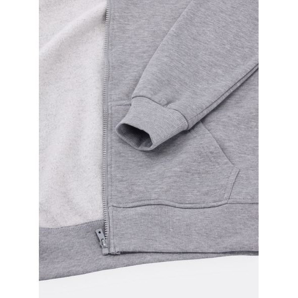 Pánská mikina s kapucí bez potisku šedá