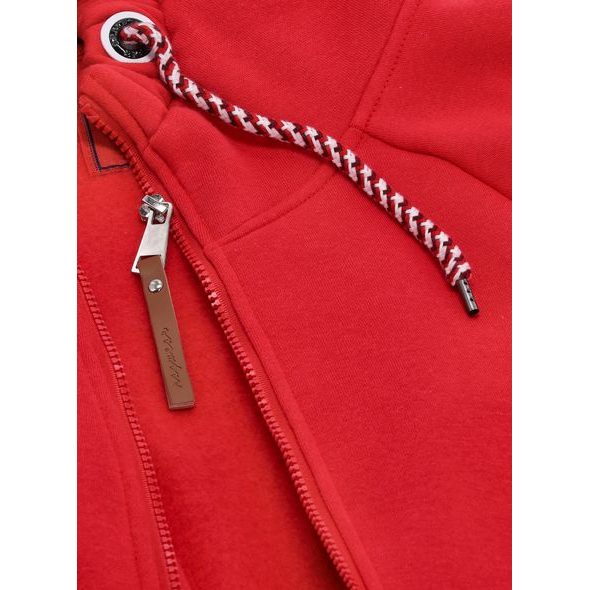 Prodloužená mikina červená