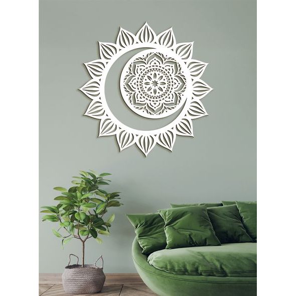 Drevene mandala MOON