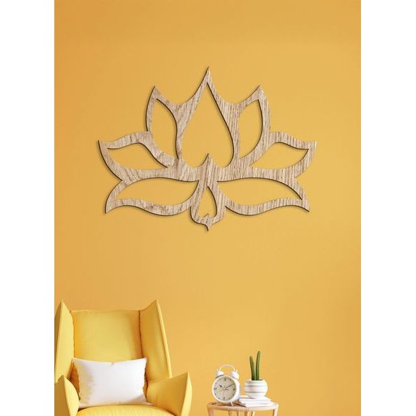 Dřevěný nástěnný obraz Flower LOTOS