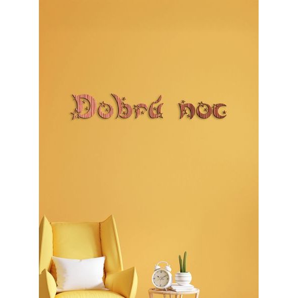 Drevený nápis "Dobrú noc"