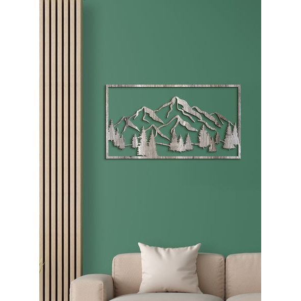 Dřevěný obraz Horská krajina