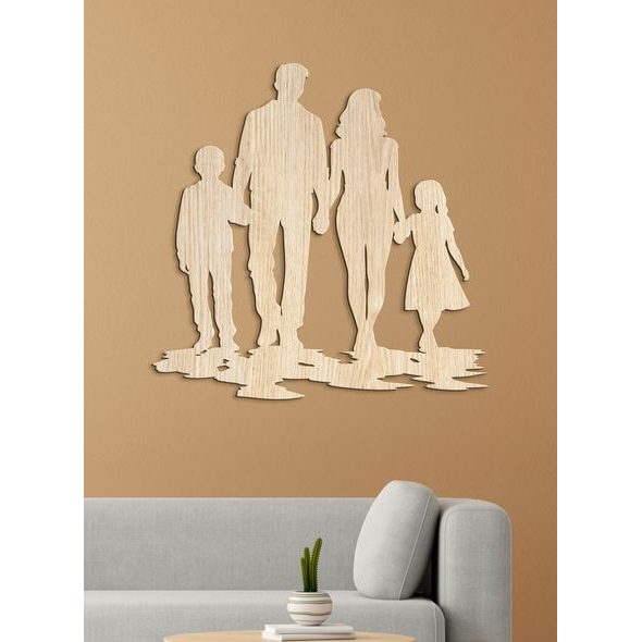 Drevený obraz na stenu RODINA