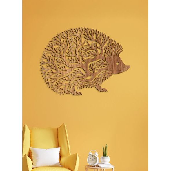 Dekorativní dřevěný obraz Ježek