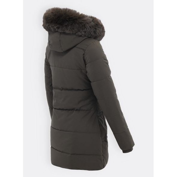 Dámska prešívaná bunda tmavozelená