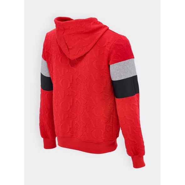 Pánská vzorovaná mikina červená