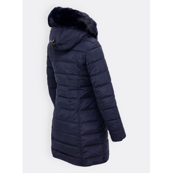 Dámská zimní prošívaná bunda tmavě modrá