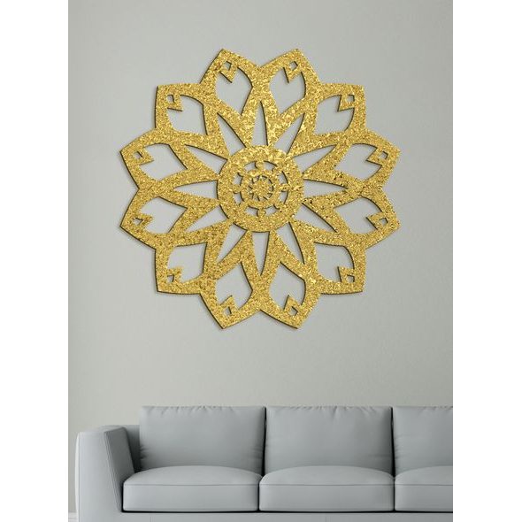 Moderní dřevěná mandala Kouzlo květiny