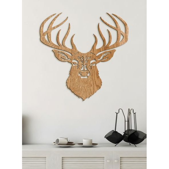 Dřevěný obrázek jelena