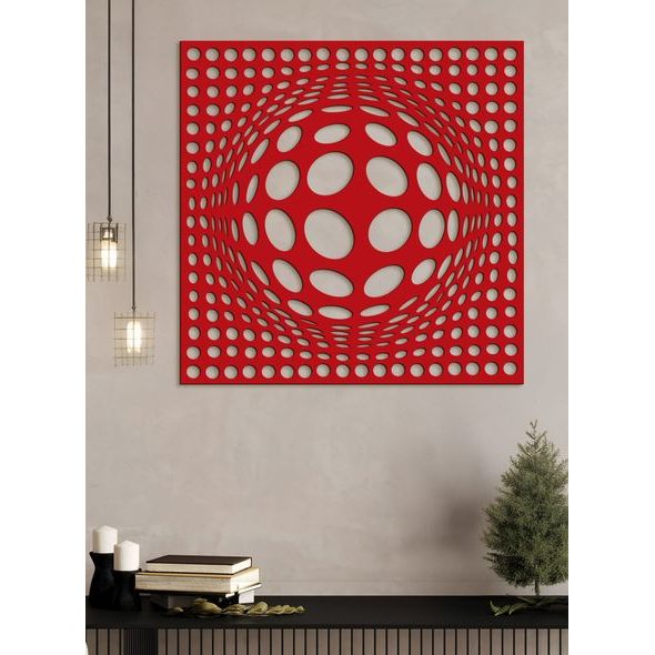 Dřevěný obraz 3D iluze