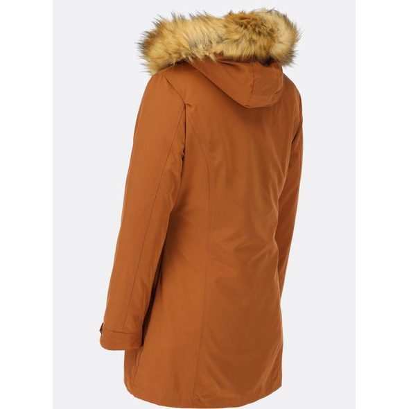 Zateplená dámská zimní bunda cihlová