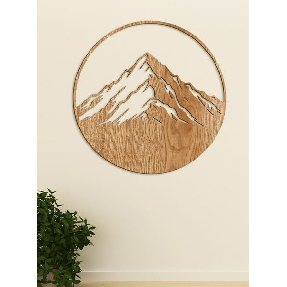 Dřevěný obraz Horská majestátnost