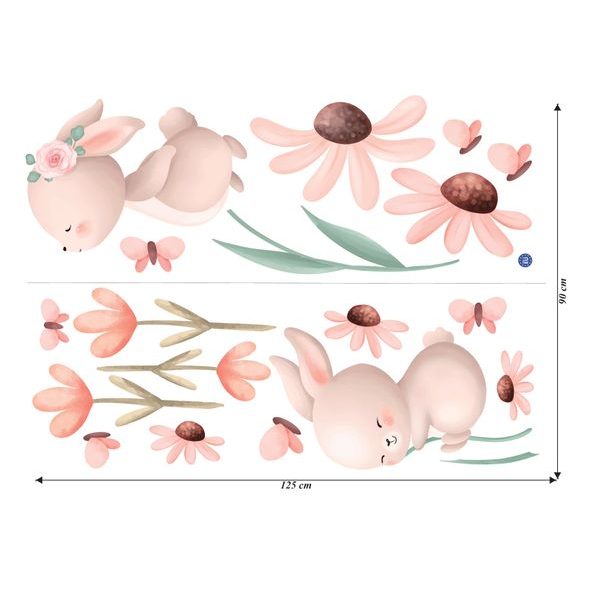 Zajačiky s kvetinami