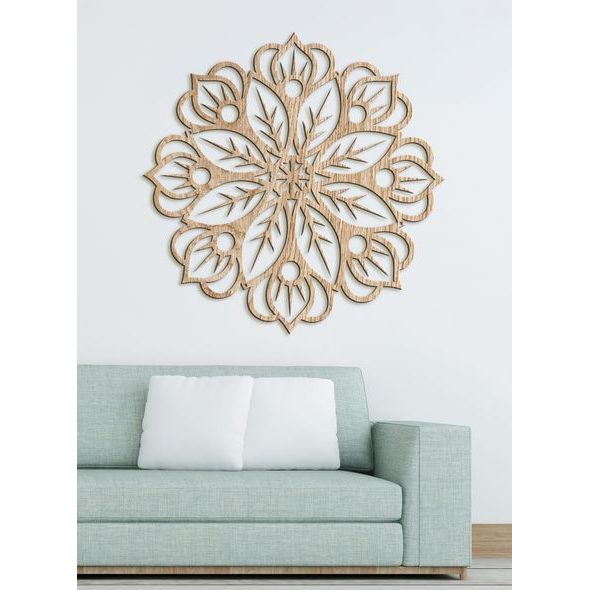 Dřevěná mandala na zeď BLOOM