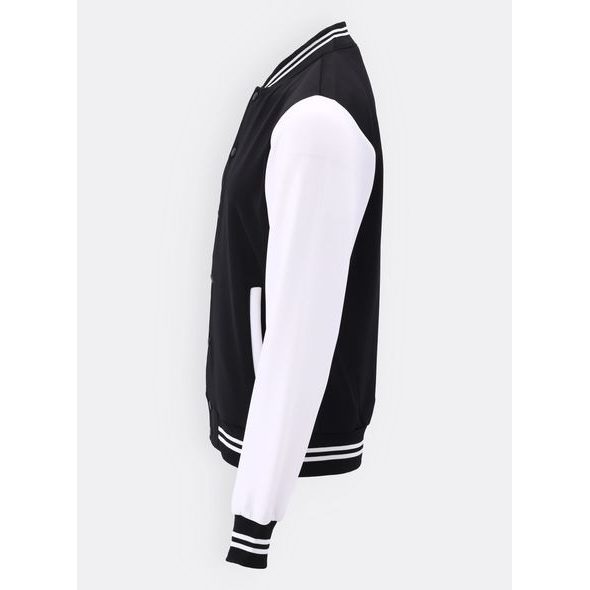 Pánska bejsbalová mikina čierno-biela