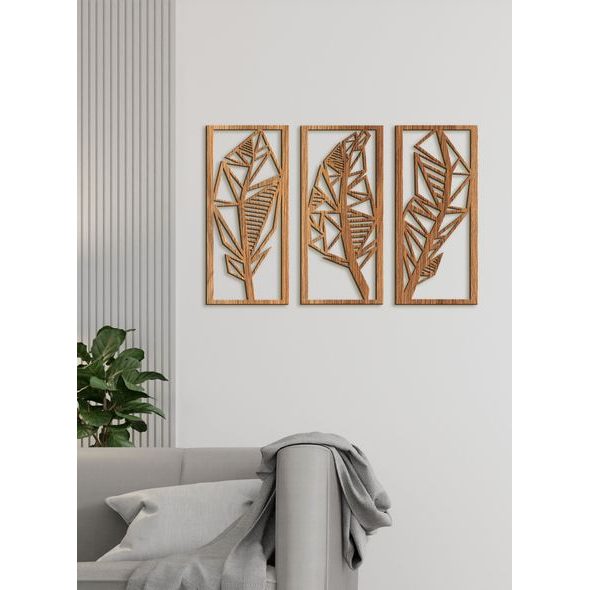 Třídílný obraz 3D listu