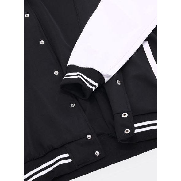 Pánska bejsbalová mikina čierno-biela