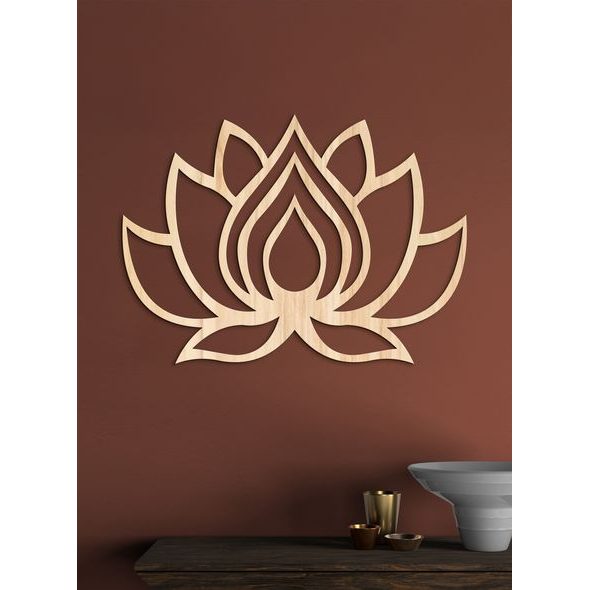 Dřevěný obraz na stěně LOTOS