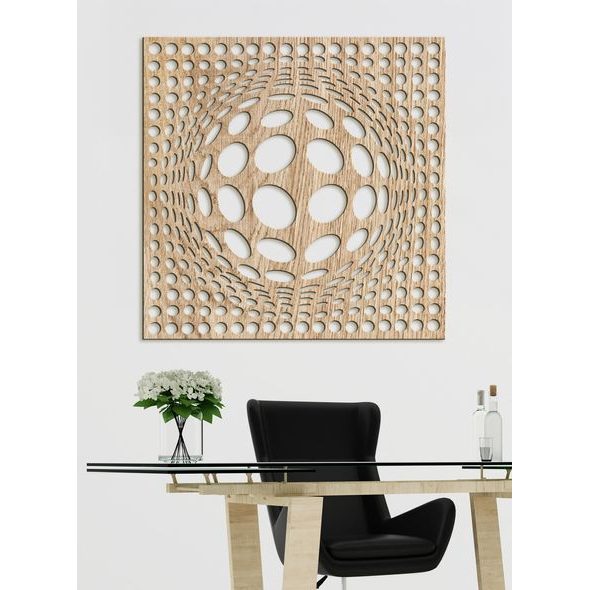 Dřevěný obraz 3D iluze