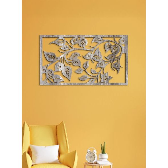 Dřevěný obraz na stěně Lístie