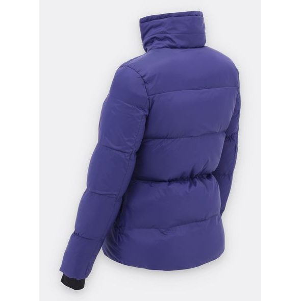 Dámská zimní bunda bez kapuce modrá