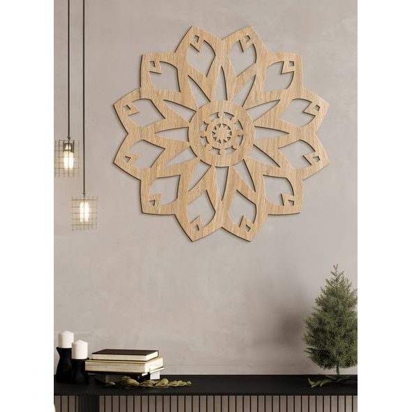 Moderní dřevěná mandala Kouzlo květiny