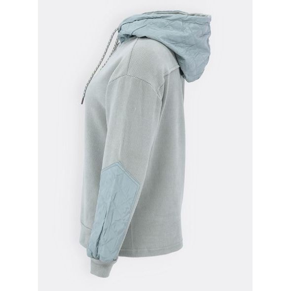 Dámská volná mikina s kapucí mentolová