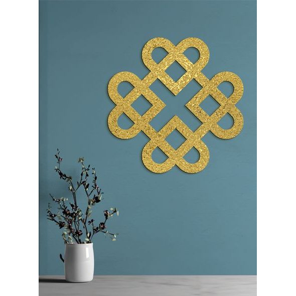 Drevená dekorácia Srdcia z keltského uzla