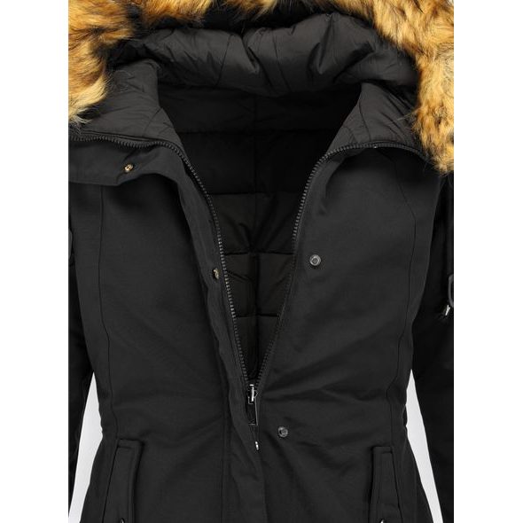 Dámská oboustranná zimní bunda černo-černá