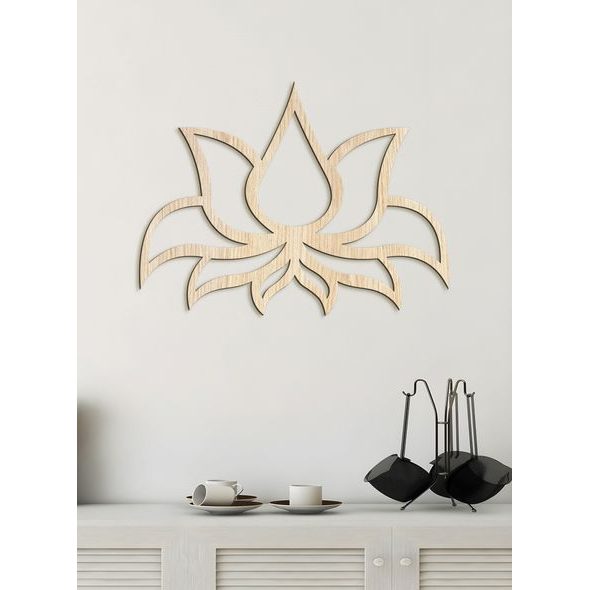 Dřevěný obraz Lotosový květ