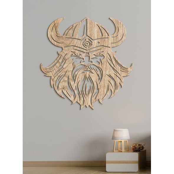 Dekorativní dřevěný obraz Viking