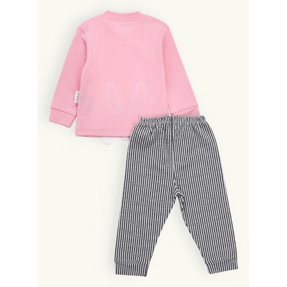 Dětská tepláková souprava UŠATÝ ZAJÍC růžová