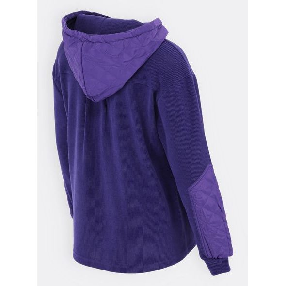 Dámska voľná mikina s kapucňou fialová