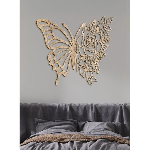 Dřevěný obraz na zeď Motýl
