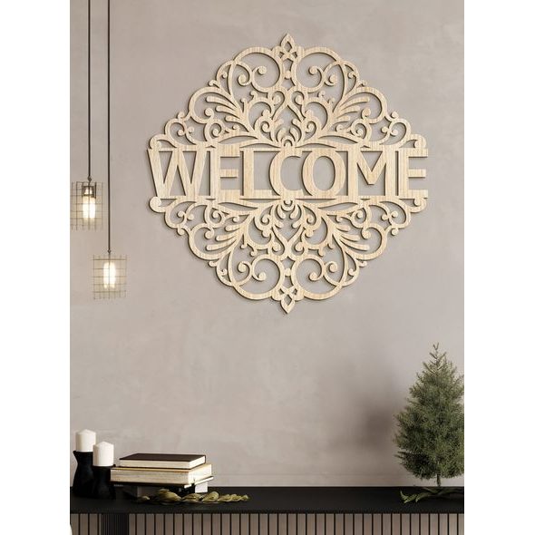 Drevený nápis "WELCOME"